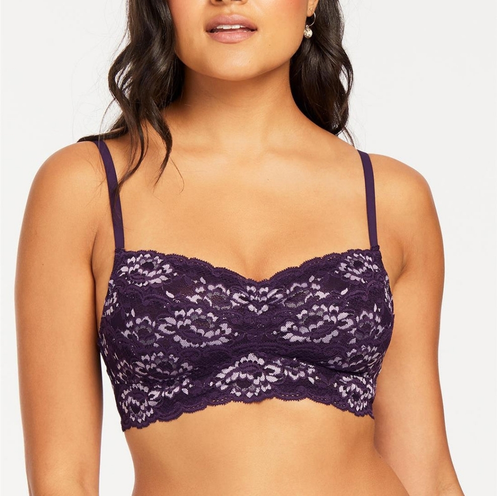 MONTELLE Cup-Sized Lace Bralette Wire-Free